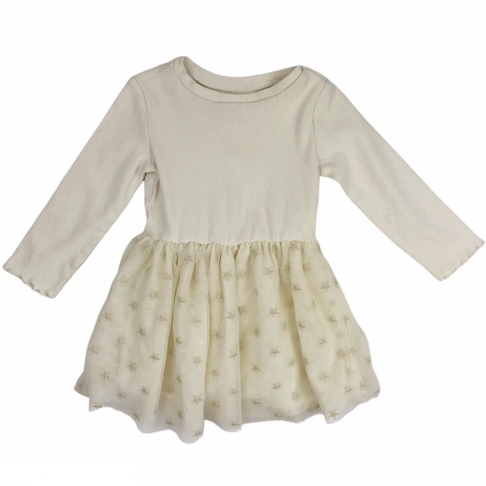 Gymboree Embroidered Stars Tulle Skirt Holiday Dress Size 18-24M